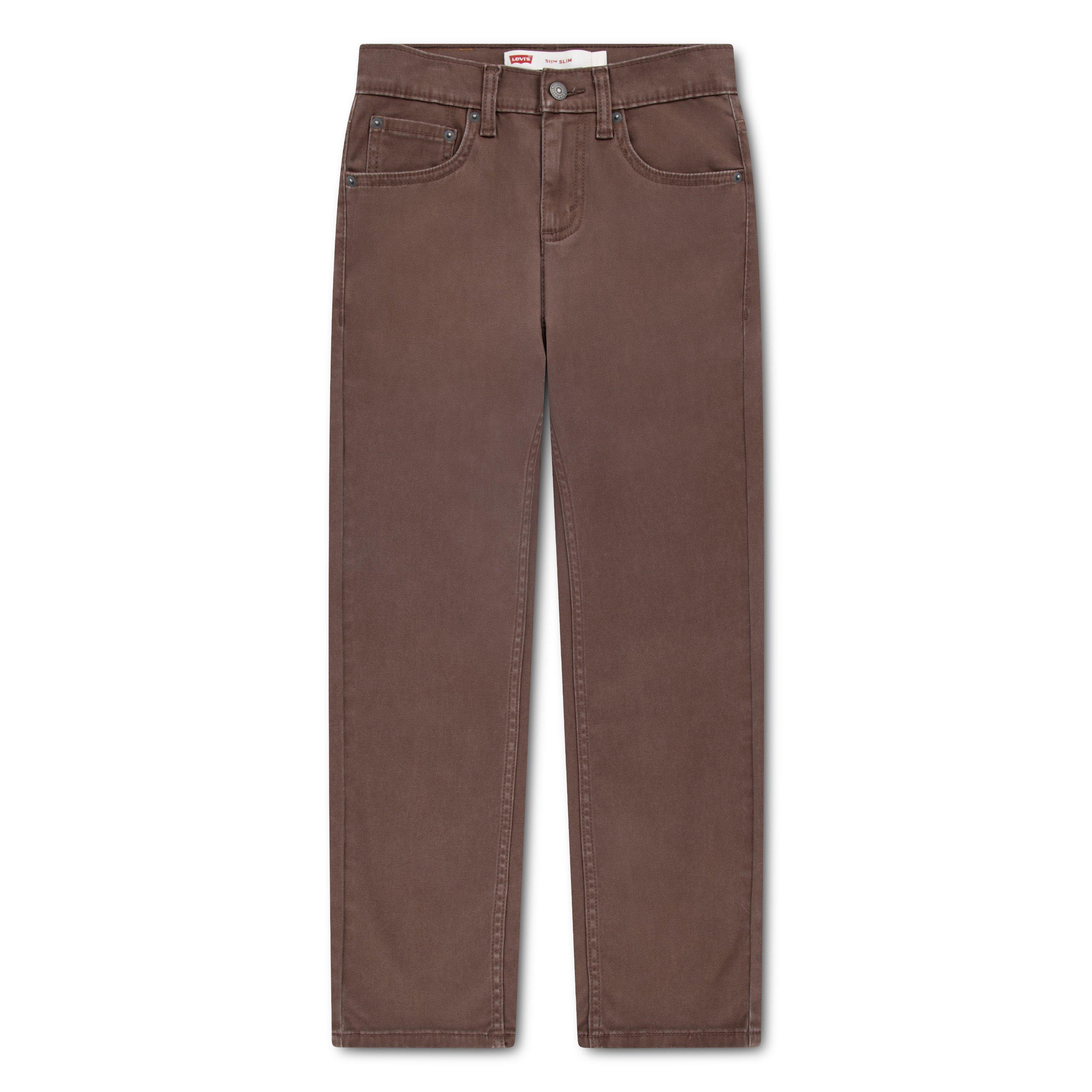 Levi's Toddler Boys' 511 Slim Fit Soft Brushed Brown Sueded Pants - BROWN